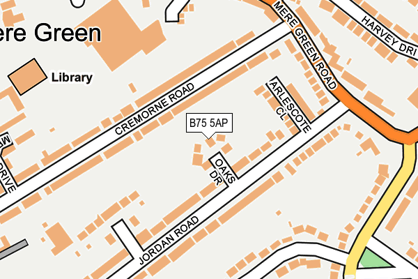 B75 5AP map - OS OpenMap – Local (Ordnance Survey)