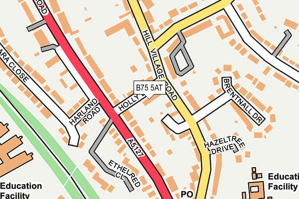 B75 5AT map - OS OpenMap – Local (Ordnance Survey)
