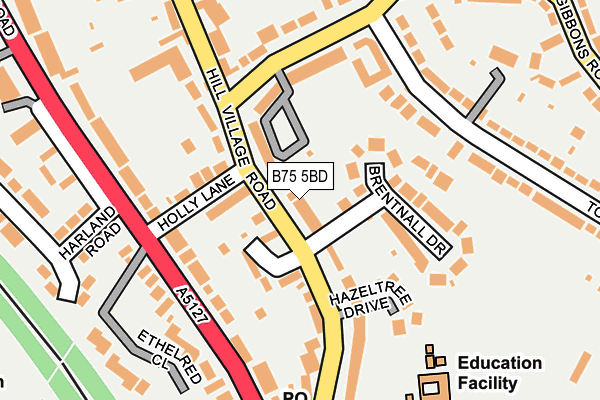 B75 5BD map - OS OpenMap – Local (Ordnance Survey)