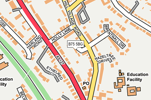 B75 5BG map - OS OpenMap – Local (Ordnance Survey)