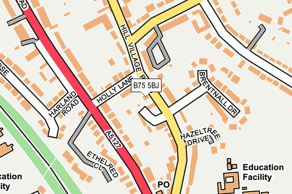 B75 5BJ map - OS OpenMap – Local (Ordnance Survey)