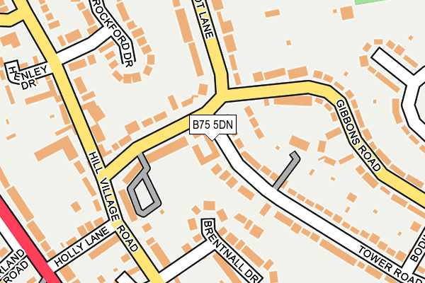 B75 5DN map - OS OpenMap – Local (Ordnance Survey)