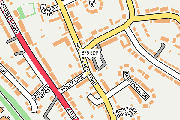 B75 5DP map - OS OpenMap – Local (Ordnance Survey)