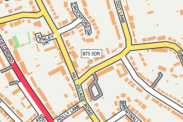 B75 5DR map - OS OpenMap – Local (Ordnance Survey)