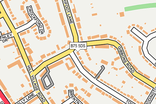 B75 5DS map - OS OpenMap – Local (Ordnance Survey)