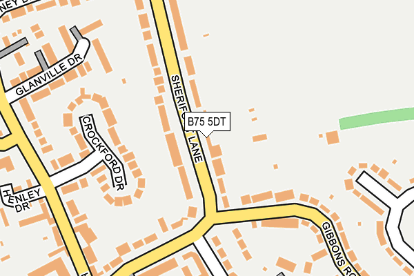 B75 5DT map - OS OpenMap – Local (Ordnance Survey)