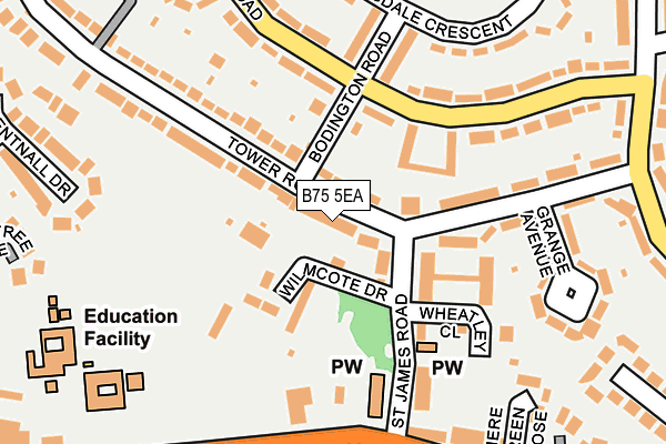 B75 5EA map - OS OpenMap – Local (Ordnance Survey)