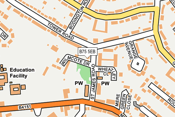 B75 5EB map - OS OpenMap – Local (Ordnance Survey)