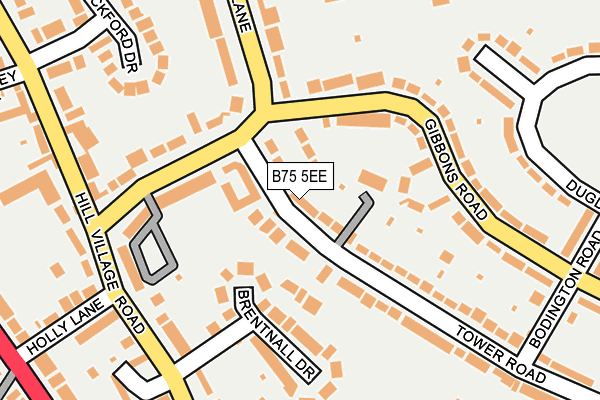 B75 5EE map - OS OpenMap – Local (Ordnance Survey)
