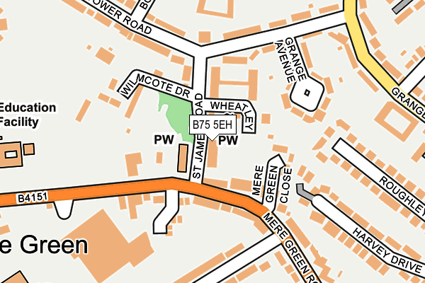 B75 5EH map - OS OpenMap – Local (Ordnance Survey)