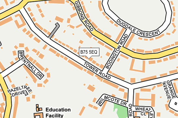 B75 5EQ map - OS OpenMap – Local (Ordnance Survey)