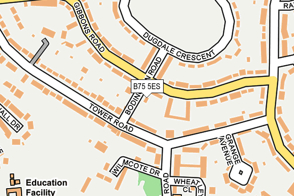 B75 5ES map - OS OpenMap – Local (Ordnance Survey)