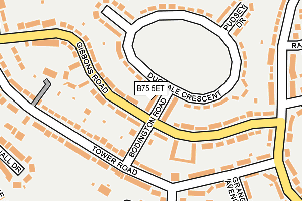B75 5ET map - OS OpenMap – Local (Ordnance Survey)