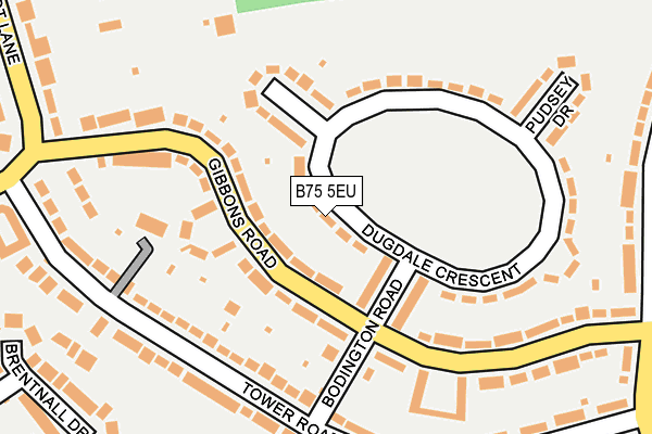 B75 5EU map - OS OpenMap – Local (Ordnance Survey)