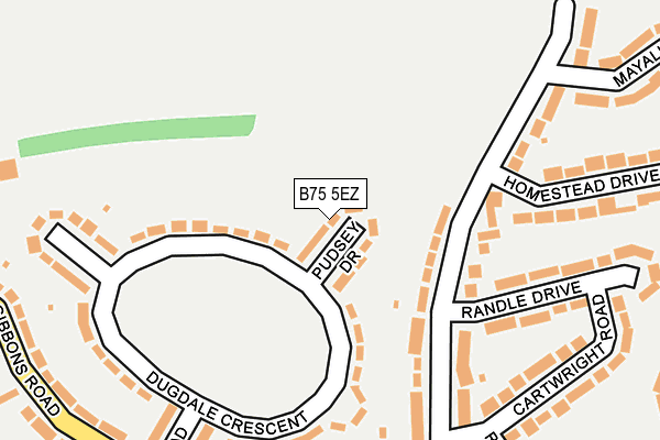 B75 5EZ map - OS OpenMap – Local (Ordnance Survey)