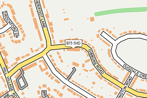 B75 5HD map - OS OpenMap – Local (Ordnance Survey)