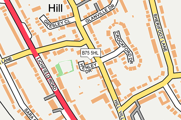 B75 5HL map - OS OpenMap – Local (Ordnance Survey)