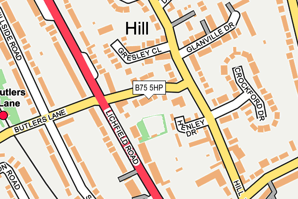 B75 5HP map - OS OpenMap – Local (Ordnance Survey)
