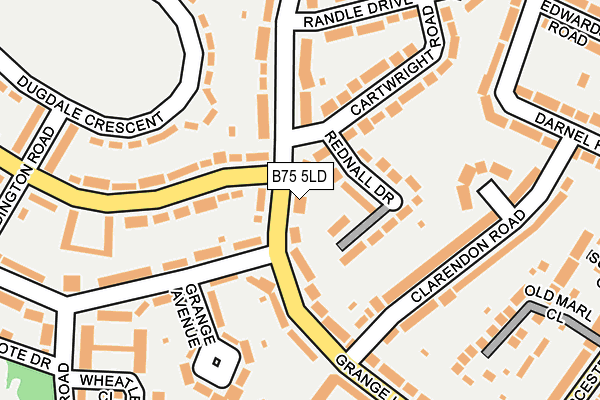 B75 5LD map - OS OpenMap – Local (Ordnance Survey)