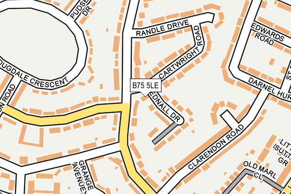 B75 5LE map - OS OpenMap – Local (Ordnance Survey)