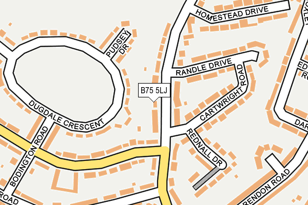 B75 5LJ map - OS OpenMap – Local (Ordnance Survey)