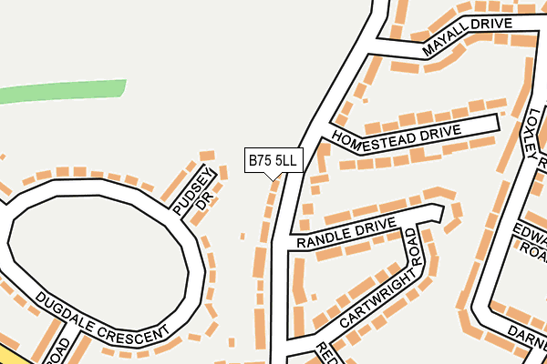 B75 5LL map - OS OpenMap – Local (Ordnance Survey)