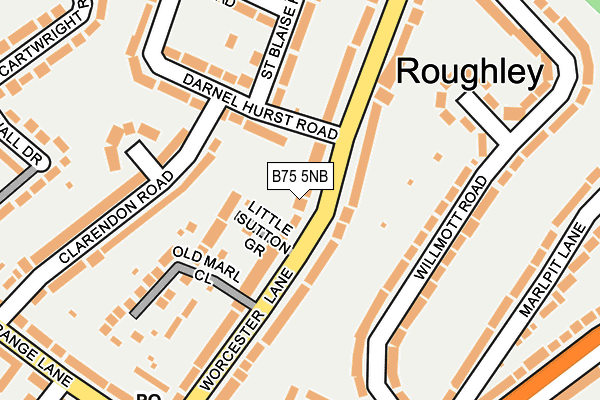 B75 5NB map - OS OpenMap – Local (Ordnance Survey)