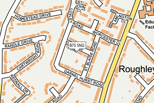 B75 5NG map - OS OpenMap – Local (Ordnance Survey)