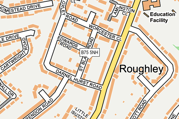 B75 5NH map - OS OpenMap – Local (Ordnance Survey)