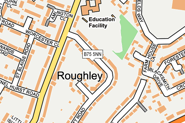 B75 5NN map - OS OpenMap – Local (Ordnance Survey)