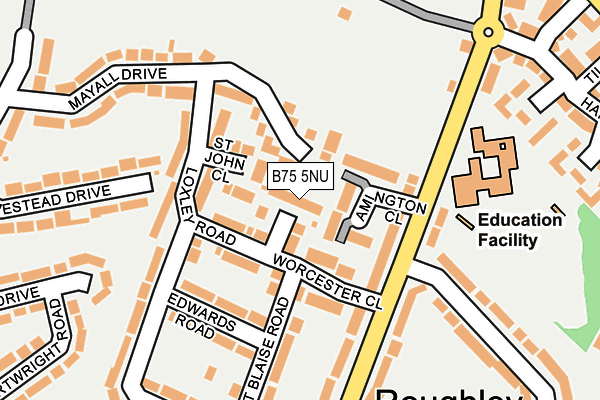 B75 5NU map - OS OpenMap – Local (Ordnance Survey)