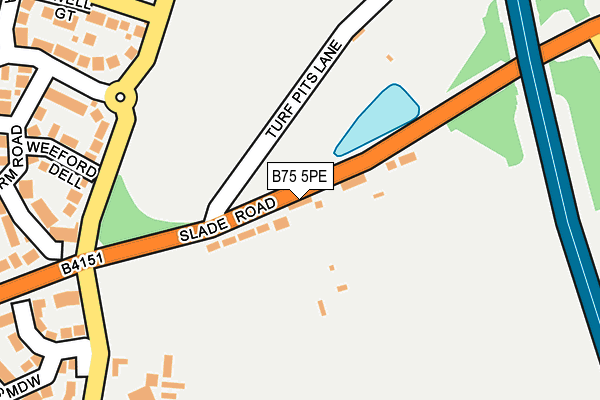 B75 5PE map - OS OpenMap – Local (Ordnance Survey)