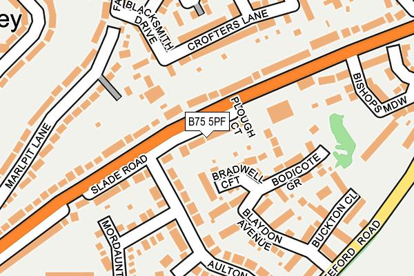 B75 5PF map - OS OpenMap – Local (Ordnance Survey)