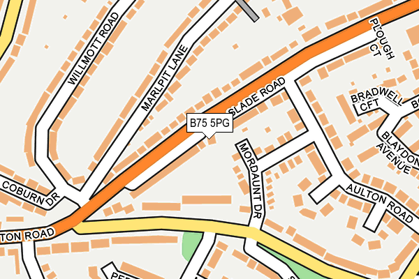 B75 5PG map - OS OpenMap – Local (Ordnance Survey)