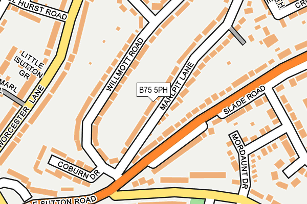 B75 5PH map - OS OpenMap – Local (Ordnance Survey)