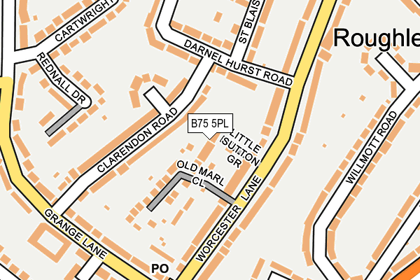 B75 5PL map - OS OpenMap – Local (Ordnance Survey)