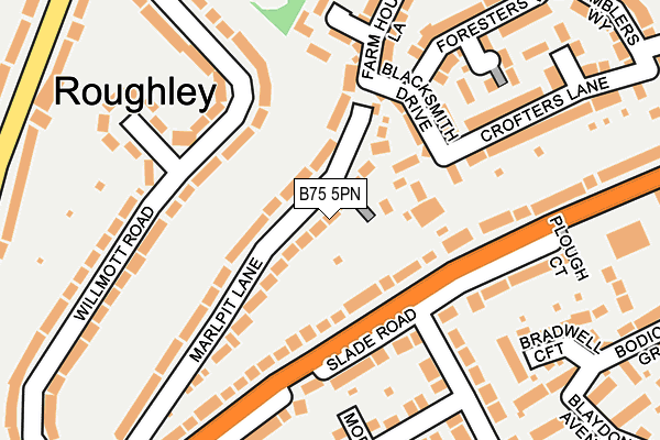 B75 5PN map - OS OpenMap – Local (Ordnance Survey)