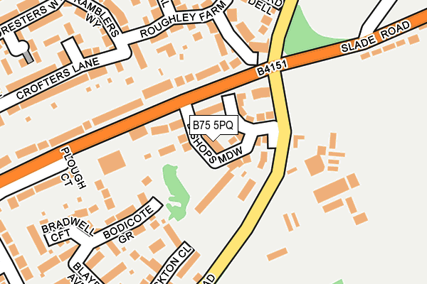 B75 5PQ map - OS OpenMap – Local (Ordnance Survey)