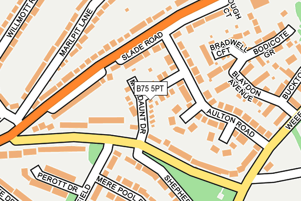 B75 5PT map - OS OpenMap – Local (Ordnance Survey)