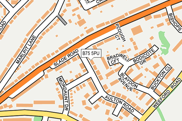 B75 5PU map - OS OpenMap – Local (Ordnance Survey)