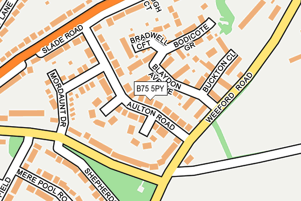 B75 5PY map - OS OpenMap – Local (Ordnance Survey)