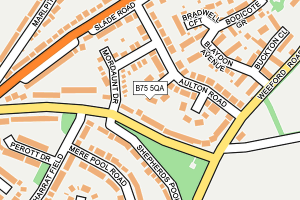 B75 5QA map - OS OpenMap – Local (Ordnance Survey)