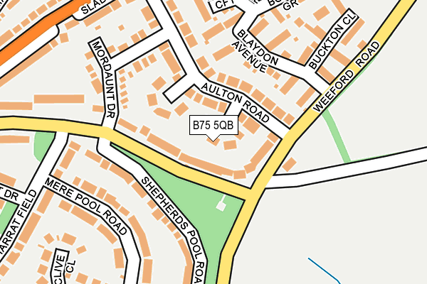 B75 5QB map - OS OpenMap – Local (Ordnance Survey)