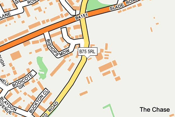 B75 5RL map - OS OpenMap – Local (Ordnance Survey)