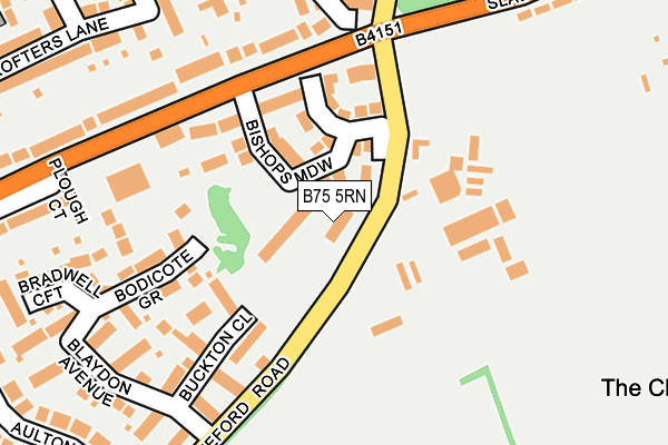 B75 5RN map - OS OpenMap – Local (Ordnance Survey)