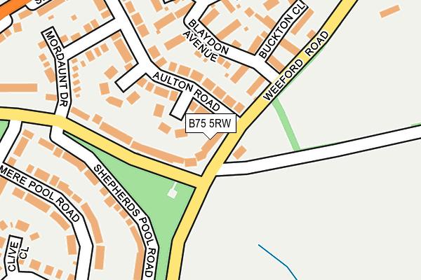 B75 5RW map - OS OpenMap – Local (Ordnance Survey)