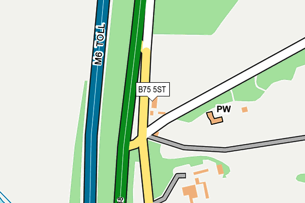 B75 5ST map - OS OpenMap – Local (Ordnance Survey)