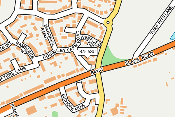 B75 5SU map - OS OpenMap – Local (Ordnance Survey)