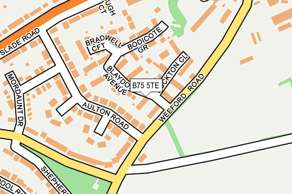 B75 5TE map - OS OpenMap – Local (Ordnance Survey)