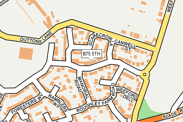 B75 5TH map - OS OpenMap – Local (Ordnance Survey)